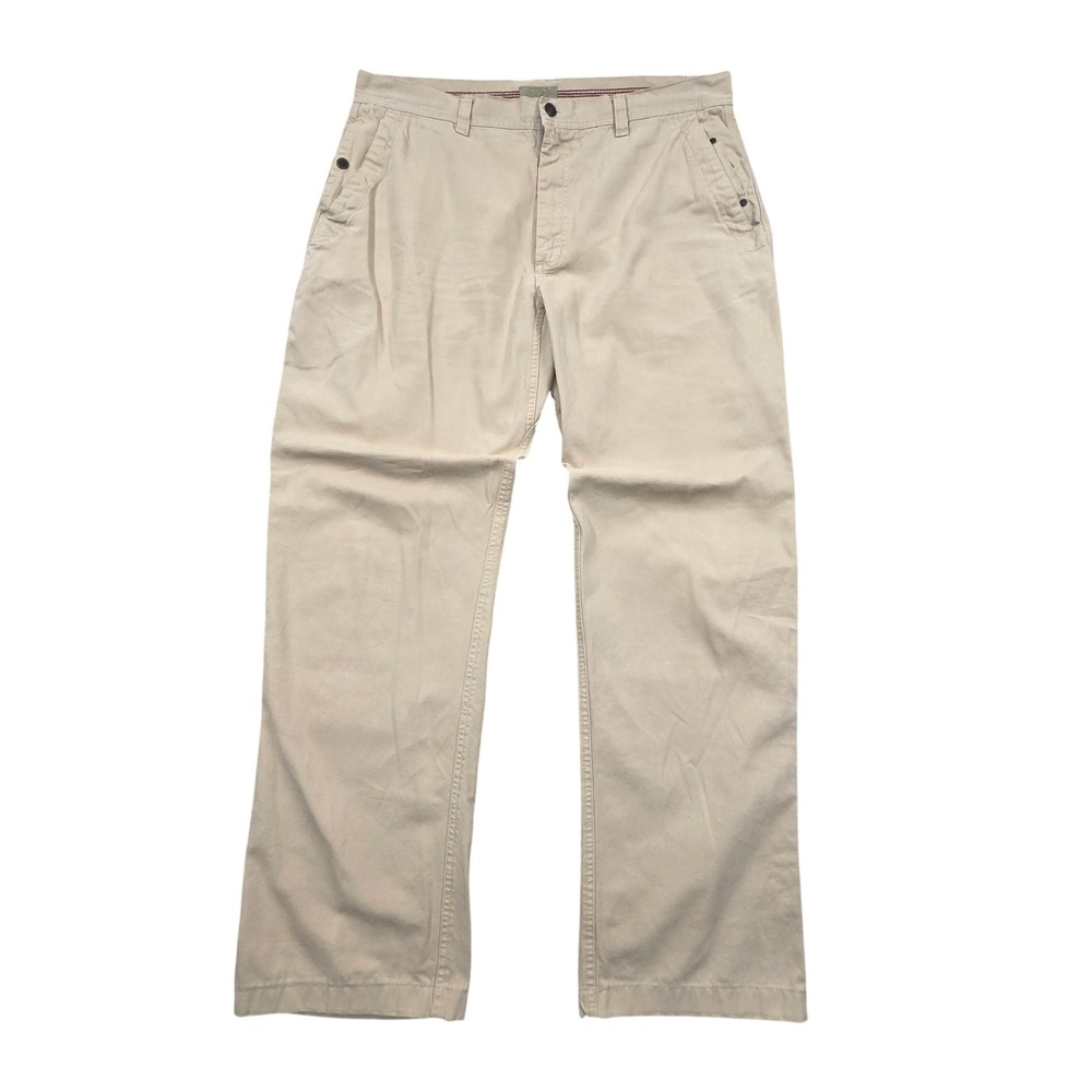 Vintage 90s The Territory Ahead Mens 38x34 Beige Canvas Straight Leg Pants